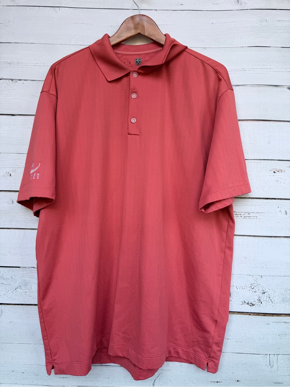 Nike Golf Fit Dry Men's Short Sleeve Chevron Textured Polo Shirt XL